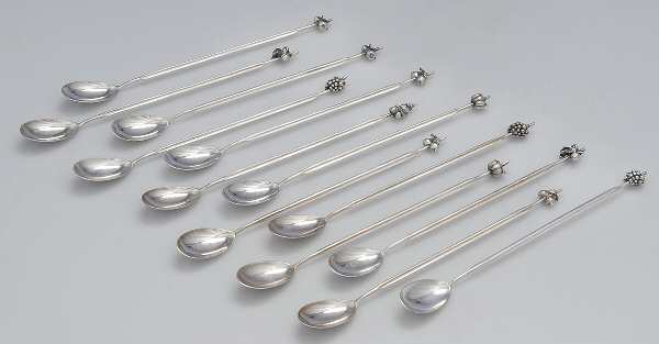 Sterling Flatware Iced Tea Spoon - Set of 13