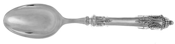 Silverplate Flatware Solid Salad Serving Spoon