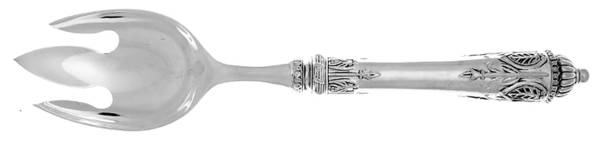 Silverplate Flatware Solid Salad Serving Fork