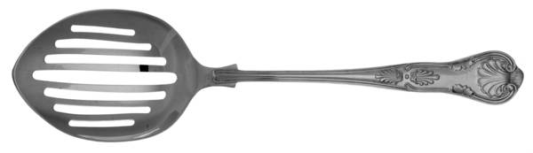 Silverplate Flatware Pierced Solid Serving Spoon