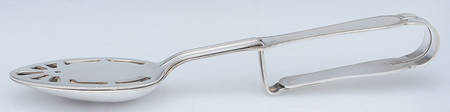 Silverplate Flatware Squeeze Handle Serving Spoon