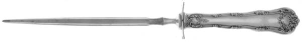 Silverplate Flatware Large Roast Knife Sharpener wSteel Rod