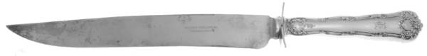 Silverplate Flatware Large Stainless Blade Roast Carving Knife