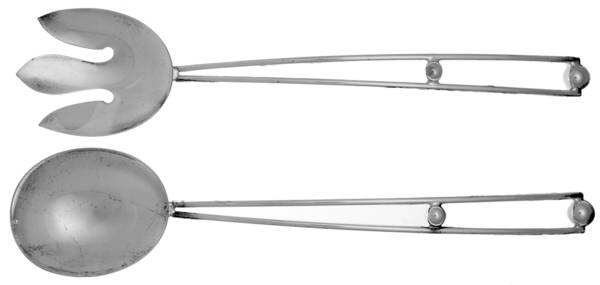 Silverplate Flatware (2 Pc) Solid Salad Set