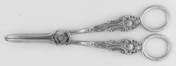 Silverplate Flatware Grape Shears with Hollow Handle
