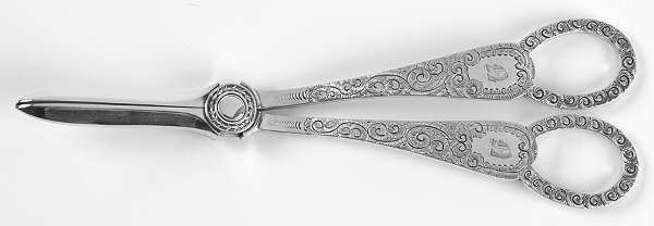 Silverplate Flatware Grape Shears with Hollow Handle