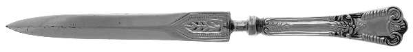 Silverplate Flatware Letter Opener Solid Piece