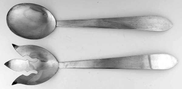 Silverplate Flatware (2 Pc) Solid Salad Set