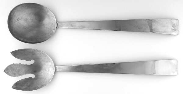 Silverplate Flatware (2 Pc) Solid Salad Set