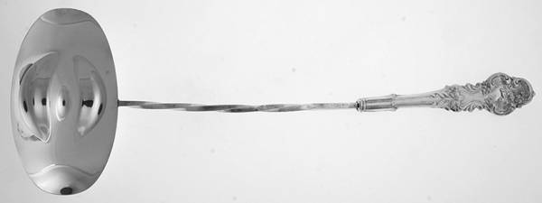 Silverplate Flatware Punch Ladle with Silverplate Bowl