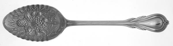 Silverplate Flatware Solid Berry/Casserole Spoon w/ Raised Bowl