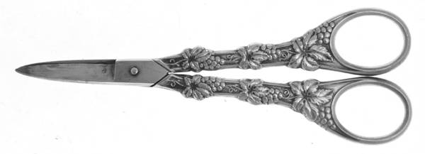 Silverplate Flatware Grape Shears with Hollow Handle