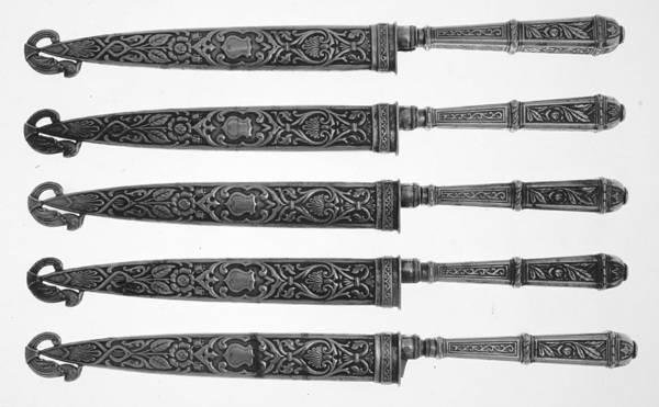 Silverplate Flatware (Set of 5) Gaucho/Dagger & Sheath