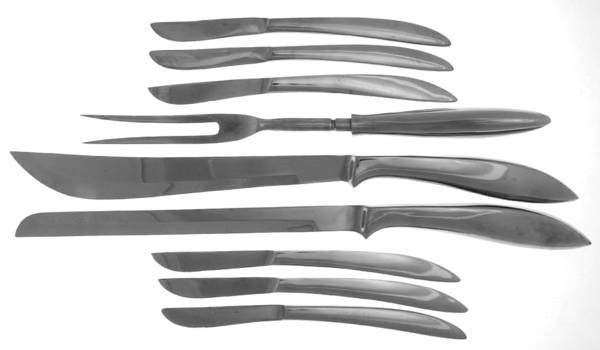Stainless Flatware (9 Pc) Steak Set (6 STKS,1 HAMKS,1 CSL2)