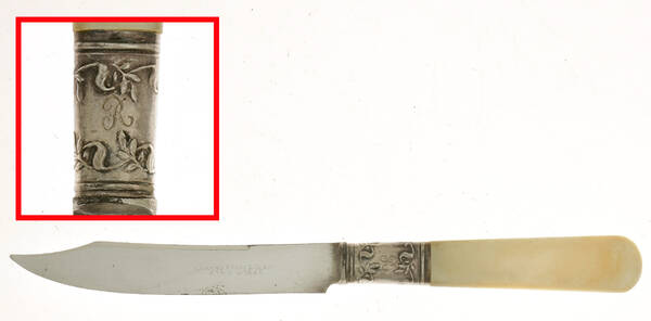 Pearl Handled Flatware (Sterling) Monogram Pearl Handle Individual Fruit Knife