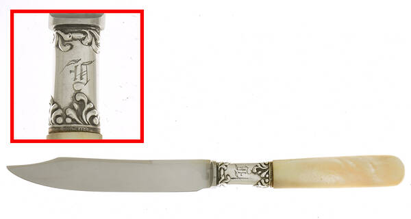 Pearl Handled Flatware (Sterling) Monogram Pearl Handle Individual Fruit Knife