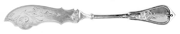 Queen (Coin) Flat Handle Bright Cut Master Butter