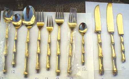 Royal Bamboo (Gold Electroplate) Fork