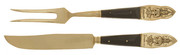 Thailand (Brass) Small Solid 2-Piece Steak Carving Set