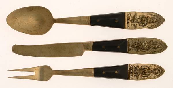Thailand (Brass) 3 Piece Youth Set (Knife, Fork & Spoon)