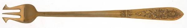 Siam-Brass-Full Figure Buddha Long Handle Pickle/Olive Fork