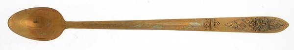 Siam-Brass-Full Figure Buddha Extra Long Handle Iced Tea Spoon
