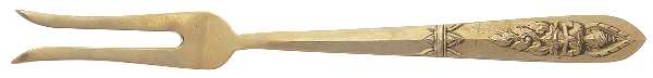 Siam-Brass-Full Figure Buddha Small Steak Carving Fork with Stainless Prongs
