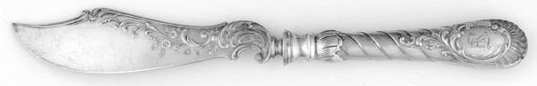 800-40 (Sterling) Hollow Handle Fish Serving Knife W/Sterling Blade