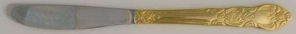 Serena (Gold Electroplate) Modern Solid Knife
