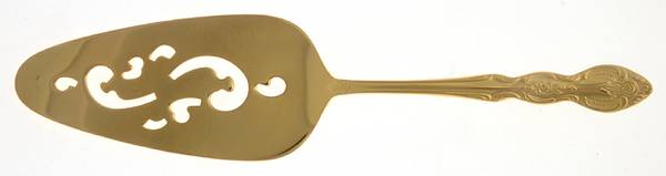 Serena (Gold Electroplate) Solid Pierced Pie Server