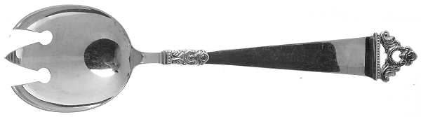 Odel (Sterling) Medium Solid Cold Meat Serving Fork
