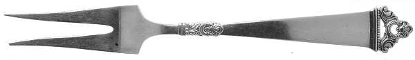 Odel (Sterling) Medium 2-Tine Cold Cut Serving Fork