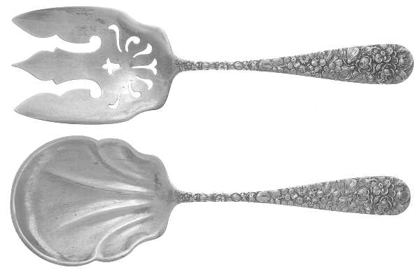 UNF853 (Sterling) (2 Pc) Solid Salad Set