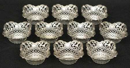 England Sterling Hollowware 3" Candy/Nut Basket - Set of 10