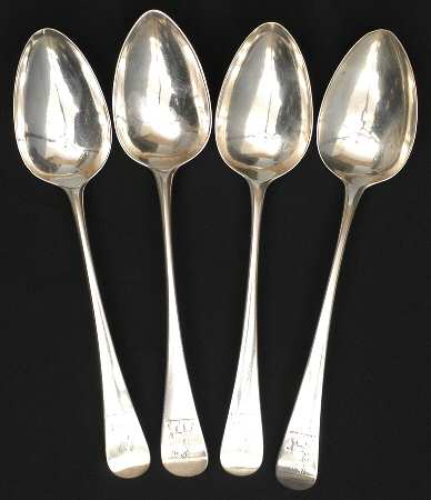 England Sterling Flatware Tablespoon (Serving Spoon) - Set of 4