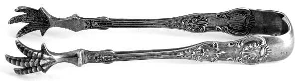 Sterling Flatware Large Sugar Tongs W/Claw Tips