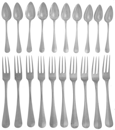 Netherlands Sterling Flatware (20 Piece) Dessert Set (10 each DEF & DES)