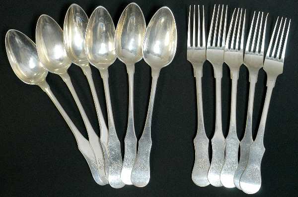 Germany Sterling Flatware 11 Piece Flatware Set (Serving & Place Pieces)
