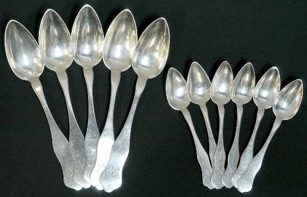 Germany Sterling Flatware 11 Piece Flatware Set (Serving & Place Pieces)