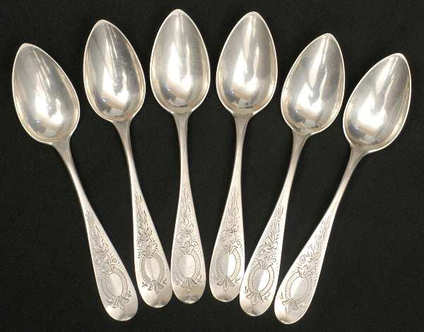 Germany Sterling Flatware Teaspoon - Set of 6