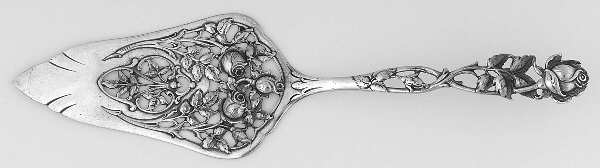 Germany Sterling Flatware Pierced Solid Pastry Server