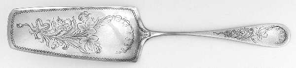 Germany Sterling Flatware Bright Cut Solid Pastry Server