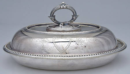 England Silverplate Hollowware 12" Oval Double Vegetable