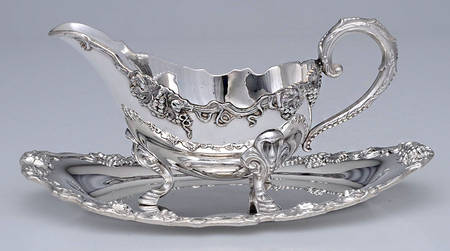 England Silverplate Hollowware Gravy Boat & Underplate