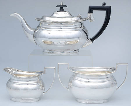 England Silverplate Hollowware 3 Pc Tea Set (PTP, PCR, PSUO)
