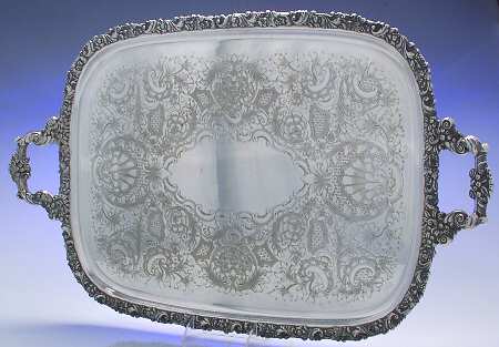 England Silverplate Hollowware 21" Waiter Tray