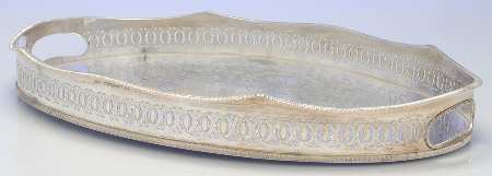 England Silverplate Hollowware 18" Gallery Tray