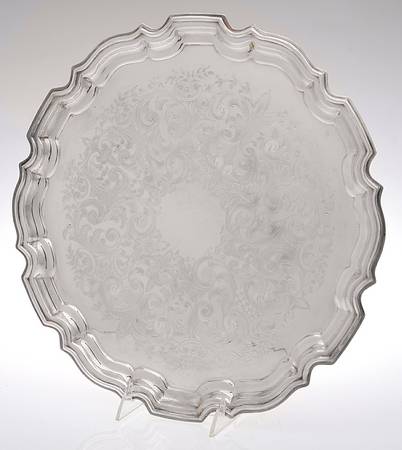 England Silverplate Hollowware 14" Round Tray