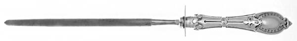 England Silverplate Flatware Large Roast Steel Rod Knife Sharpener