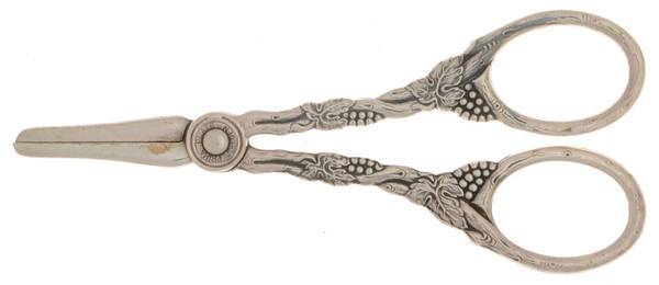 Sweden Silverplate Flatware Grape Shears with Hollow Handle